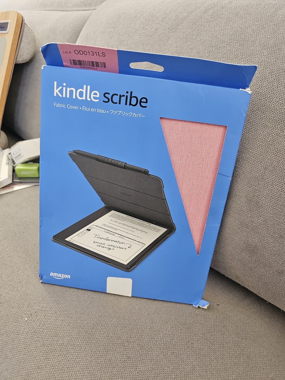 Amazon Kindle Scribe Fabric Cover - Pink